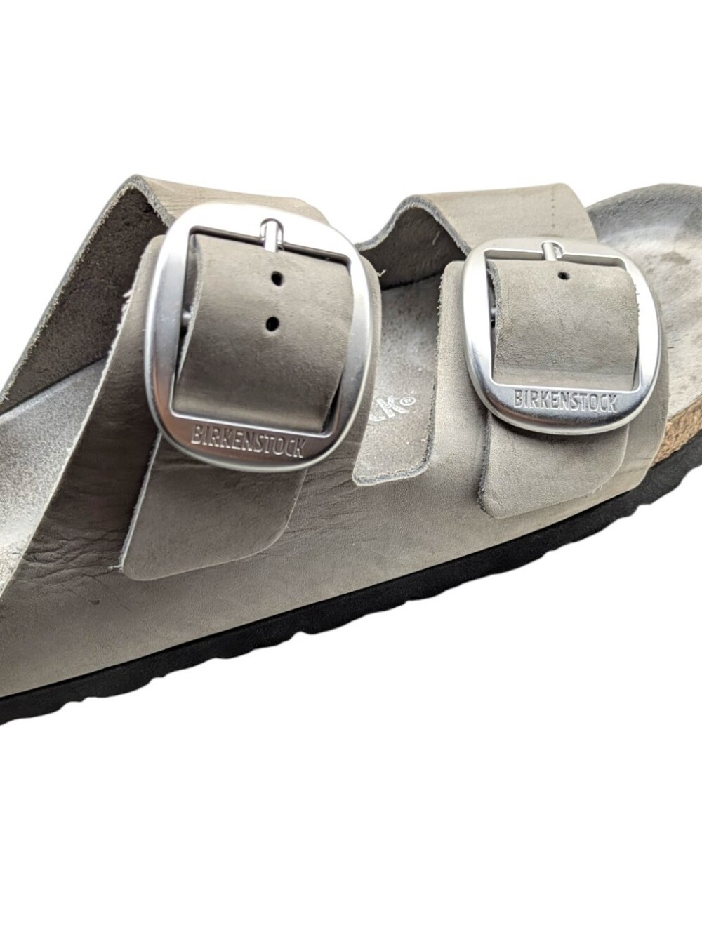 Birkenstock Arizona Big Buckle Stone Coin Nubuck Leather EU 39 S4187 - Picture 10 of 11